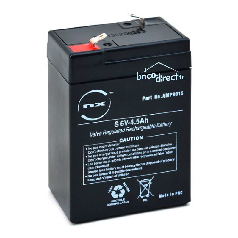 Batterie Plomb Agm 6v 4 5ah T1 Nx Disponible En Tunisie