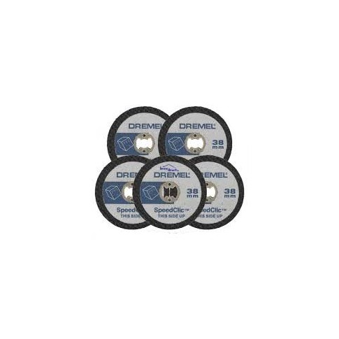 Pack de 5 disques à tronçonner pour plastiques et Plexi DREMEL SC476