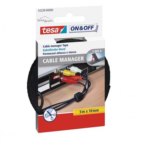 TESA On & Off attaches-câbles Cable Manager universel 5M x 10mm