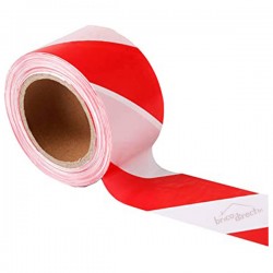 Ruban de Signalisation Rouge/Blanc 70mmx200M
