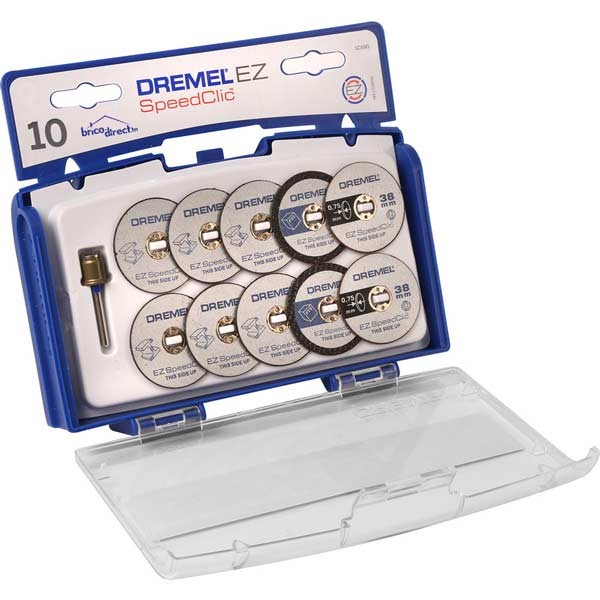 Dremel S407 Adaptateur de ponçage EZ SpeedClic Diamètre 13mm fourni avec 2  bandes à poncer grain 60 et 120 pour outils rotatifs Dremel