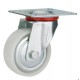 Roue pivotante blanches en PA à platine Ø100mm