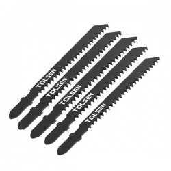 Jeu de 5 Lames de scie sauteuse pour bois 100mm TOLSEN