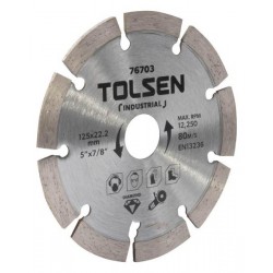 Disque diamant segmenté 125mm spécial béton TOLSEN