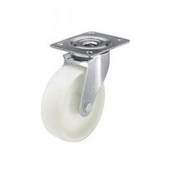 Roue pivotante blanches en PA à platine Ø50mm