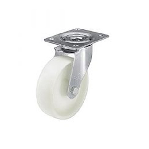Roue pivotante blanches en PA à platine Ø50mm
