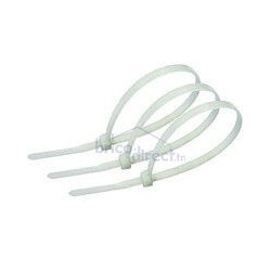 Pack 100 Attaches serre-câbles en plastique 4/400mm