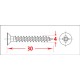 Pack de 500 vis agglo jaunes 4x30