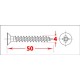 Pack de 1500 vis agglo jaunes 4x40