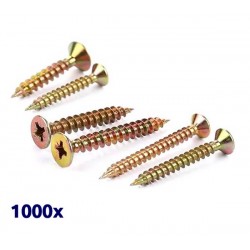 Pack de 1500 vis agglo jaunes 4x40