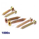 Pack de 1000 vis Parker jaunes 4x50