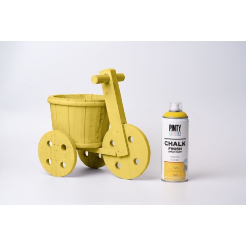 Peinture CHALK PAINT en Spray Jaune Moutarde 400ml PINTY PLUS