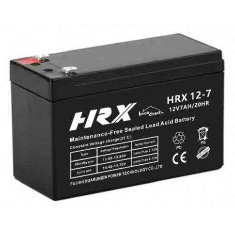Batterie Plomb AGM 12V-7h T1 HRX