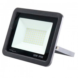 Projecteur LED Noir 50W Lumière Blanche (6500K)