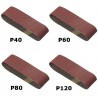 Pack de 4 bandes abrasives 75x533mm pour ponceuse à bande