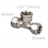 Té pour Multicouche à compression Ø16xØ16x1/2" ARCO
