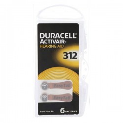 Pack 6 Piles Auditives type 312-PR41 DURACELL