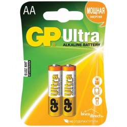 Pack 2 piles alcaline AA GP ULTRA