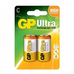 Pack de 2 piles C-LR14 Ultra Alkaline GP