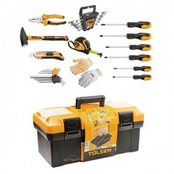 Caisse à outils en plastique incluant 26 outils TOLSEN 85361