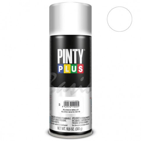 Peinture Synthétique en Spray blanc 400ml PINTY PLUS