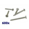 Pack de 600 vis parker à bois gris 4x30