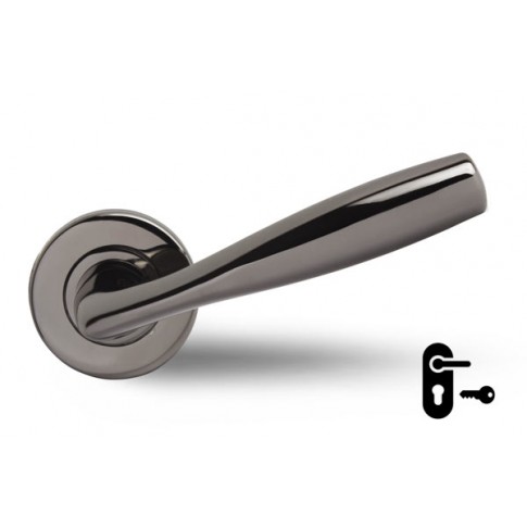 Poignée de porte SHARK Antique/Nickelé Grand-Trou SICURO