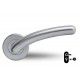 Poignée de porte ALLEGRA Satiné/Chromé Petit-Trou SICURO