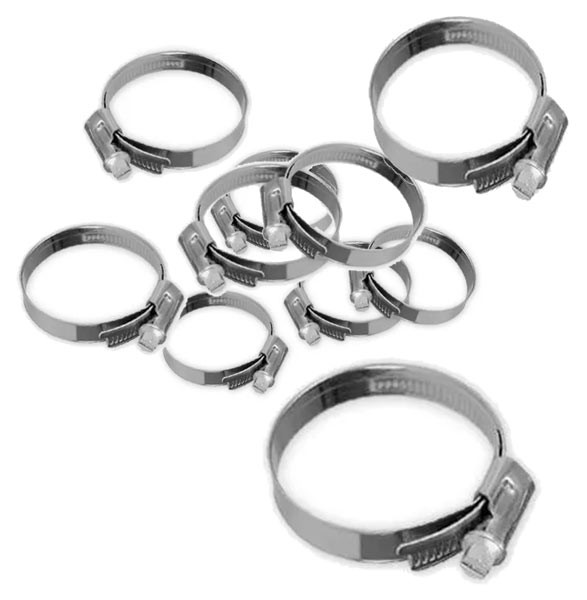 Lot De 10 Colliers De Serrage Réglables 20-32 Mm – Acier Zingué, Pour Tuyaux, Câbles, Fixation