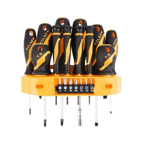 Jeu de 19 tournevis professionnels TOLSEN
