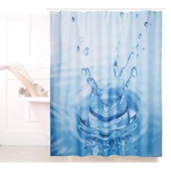 Rideau de douche Bleu goutte d'eau 180x200cm