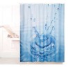 Rideau de douche Bleu goutte d'eau 180x200cm