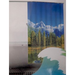 Rideau de douche Montagnes Alaska 180x200cm