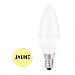 Ampoule de lustre E14 LED JAUNE 6W