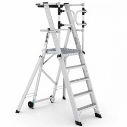 Plateforme de travail roulante pliable 4+1 marches CAGSAN KPN4