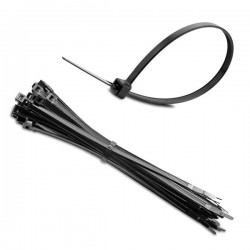 Pack 100 Attaches serre-câbles noirs en plastique 2.5/150mm HARDEN