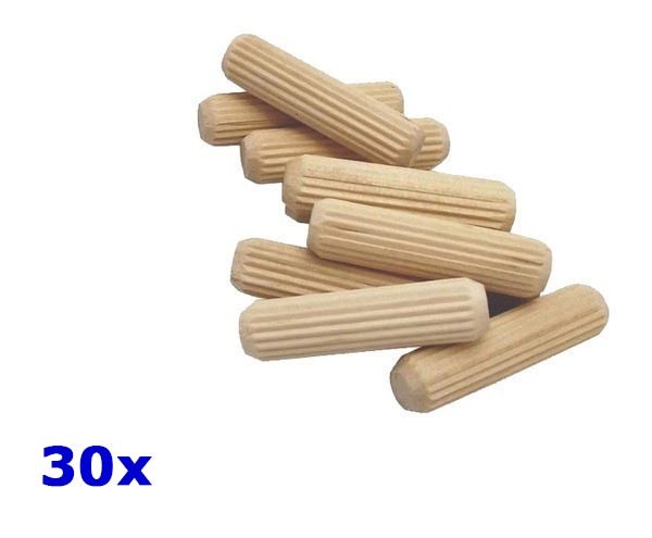 Lot De 50 Chevilles En Bois Dur 10x40mm, Cannelées Et Biseautées | Pour Bricolage Et Assemblage