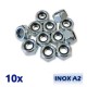 Pack de 10 écrou-freins M6 en INOX TOROZER