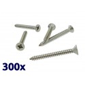 Pack de 300 vis parker à bois argent 5x50