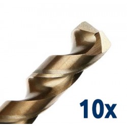 Pack de 10 Mèches au cobalt spécial INOX 4mm DIAGER