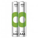 Pack 2 piles Rechargeables AAA 850mAh GP