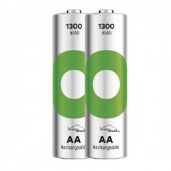 Pack 2 piles Rechargeables AA 1300mAh GP