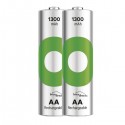 Pack 2 piles Rechargeables AA 1300mAh GP