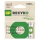 Pack 2 piles Rechargeables AA 1300mAh GP