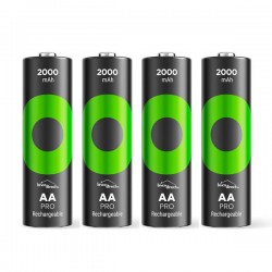 Pack 4 piles Rechargeables PRO AA 2000mAh GP