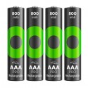 Pack 4 piles Rechargeables PRO AAA 800mAh GP