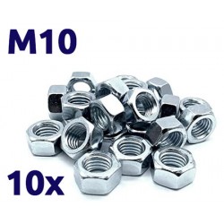 Pack de 10 écrous galvanisés M10 TOROZER