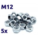 Pack de 5 écrous galvanisés M12 TOROZER