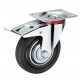 Roue pivotante à platine à frein en caoutchouc Ø160mm