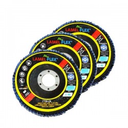 Pack de 3 Disques à lamelles 125mm pour aciers et Inox G40/60/80 TOROZER